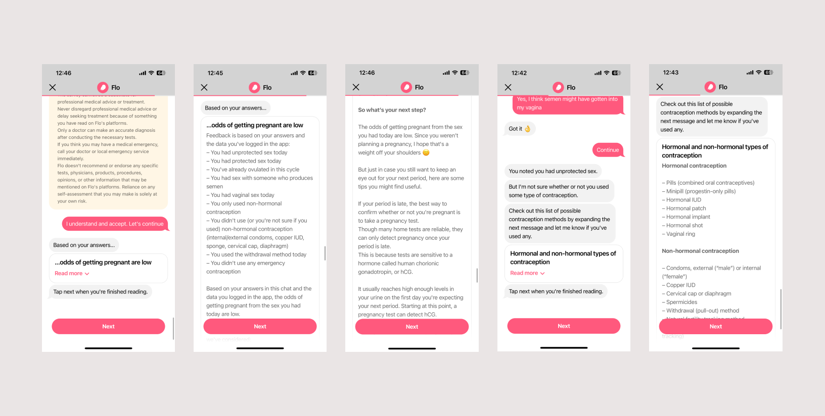 A Flo answer shown as a short summary with a 'Read more' expand option rather than a wall of text